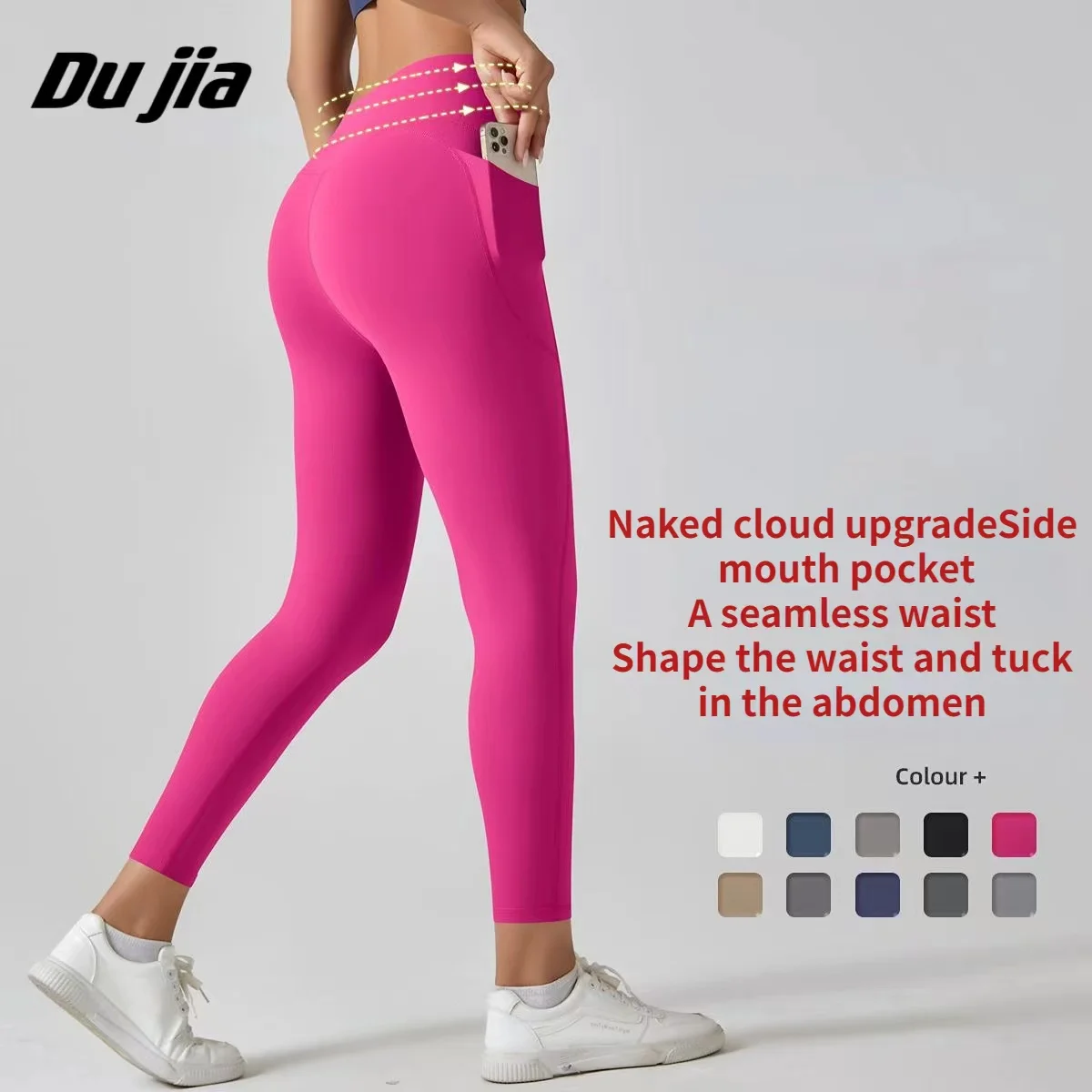 

Women Leggings With Pockets Yoga Pants Gym Leggings Sport Women Fitness High Waist Female Legging Tummy Control Running Training