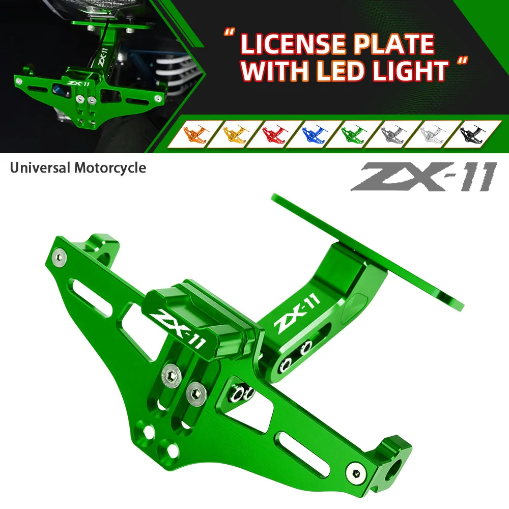 

License Plate Holder Turn Signal LED Light For Kawasaki ZX-11 ZX11 ZZR 1100 ZX 11 ZZR1100 Motorcycle Tail Tidy Fender Eliminator