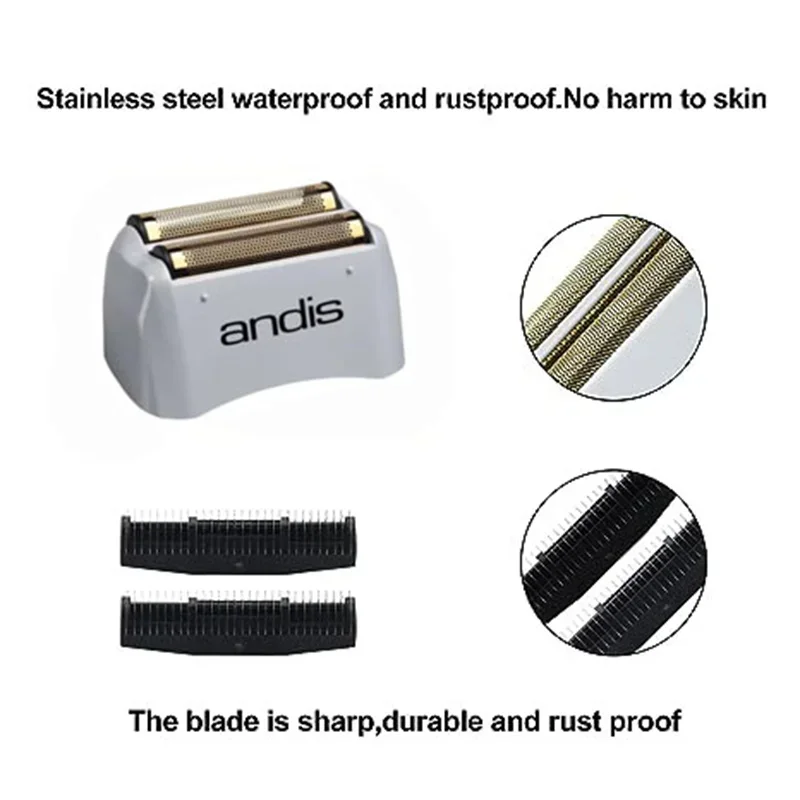 Original Andis Shaver Replacement Foil and Cutters For Profoil Lithium Plus 17205/17225 Electric Shaver Replacement Net Knife 2