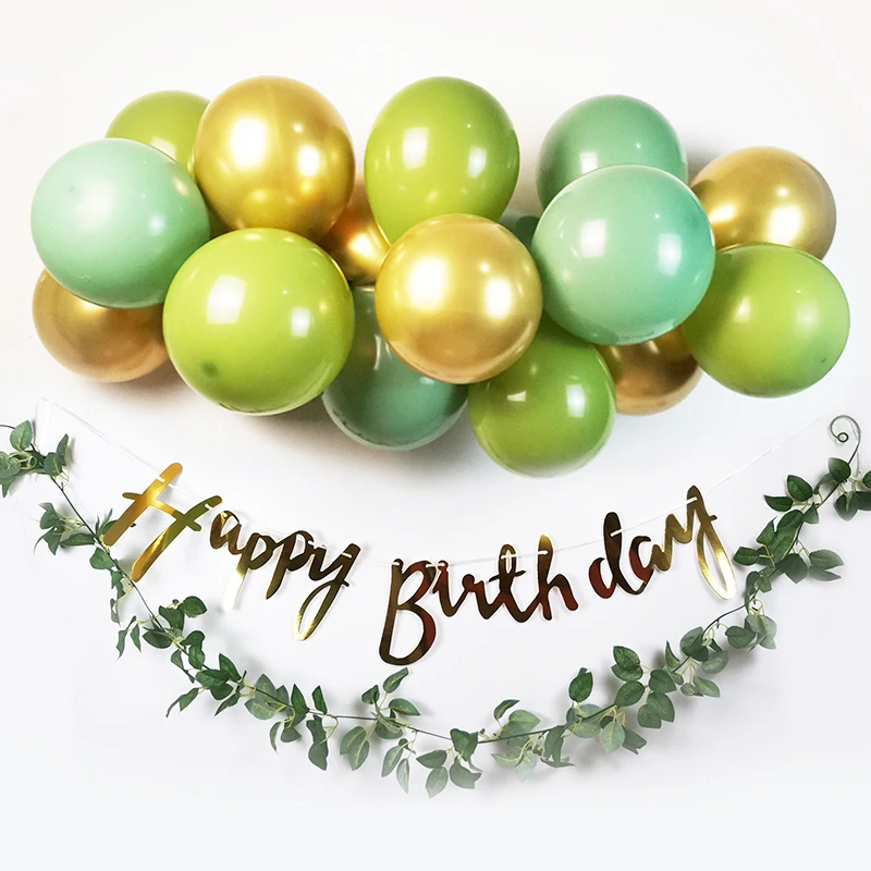 

Green Balloon Garland Arch Kit Jungle Safari Birthday Party Baloon Wild One Happy Birthday Party Decorations Kids Baby Shower