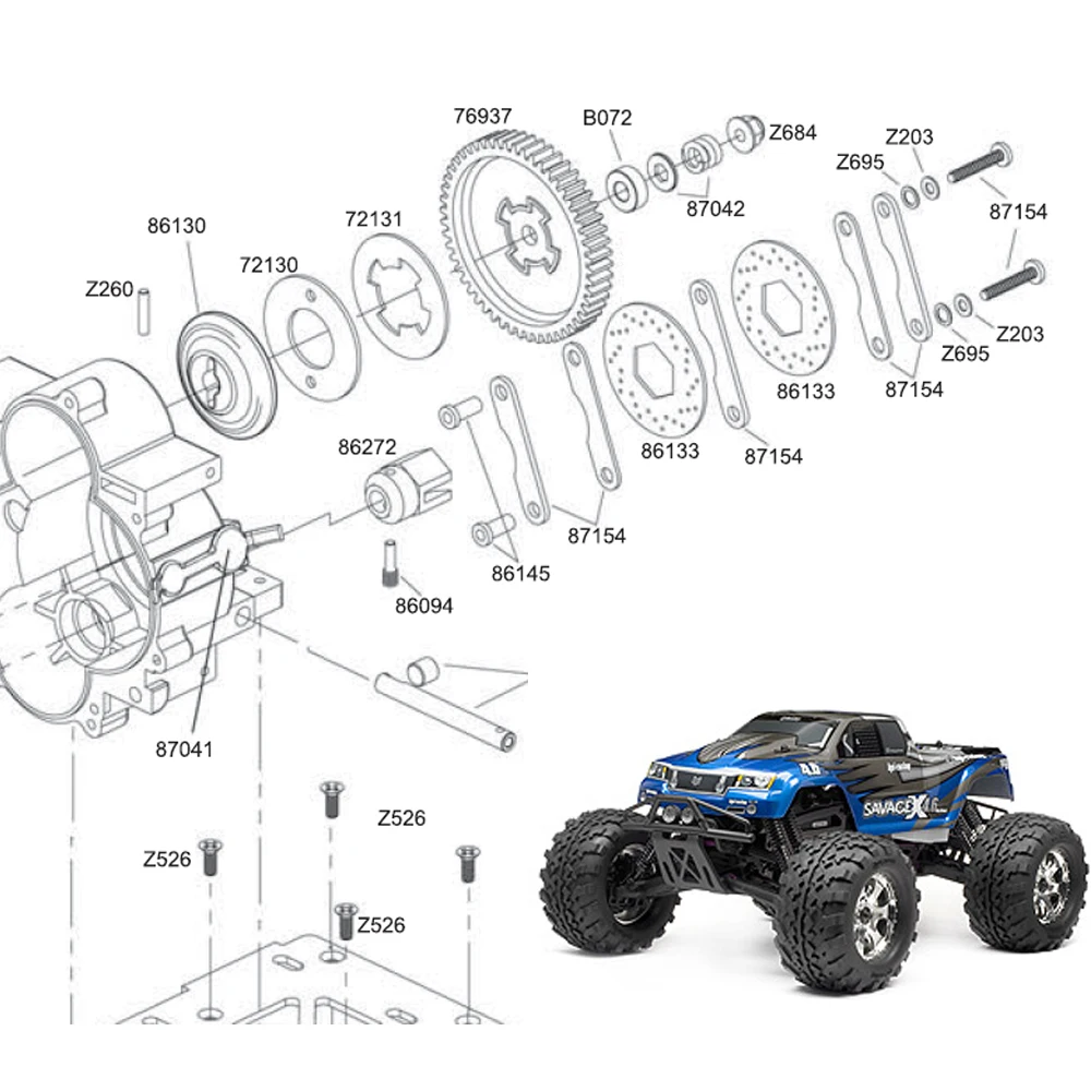 HPIサベージ」用スペアパーツ・1