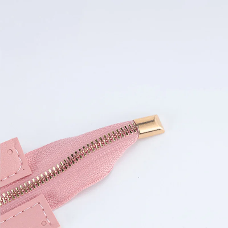 New Metal Zipper Pu Leather Zipper For Sewing Handbag Clothing Craft Custom Diy Zipper For Woven Bag Hardware Bag Accessories