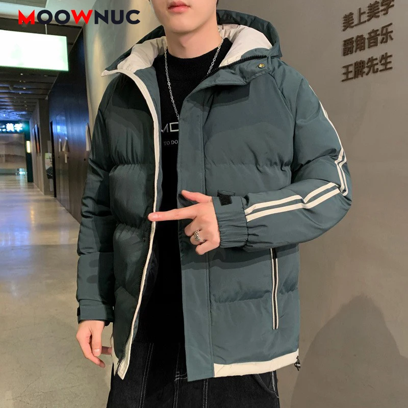 Fashion Parkas Male Thick Winter Overcoat Men's Casual Jacket Hat Warm Long Windbreaker  Classic Windproof Business Hombre