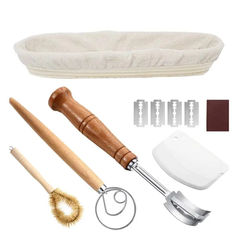 

Sourdough Proofing Basket Multipurpose Non-Sticky Proofing Basket Oval Baguette Making Tools Portable Bread Baking Supplies For
