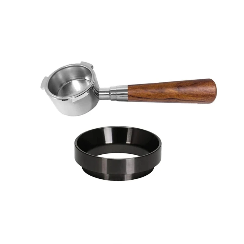 

Coffee Machine Bottomless Portafilter 51mm Filter Holder Powder Cup Handle Rack