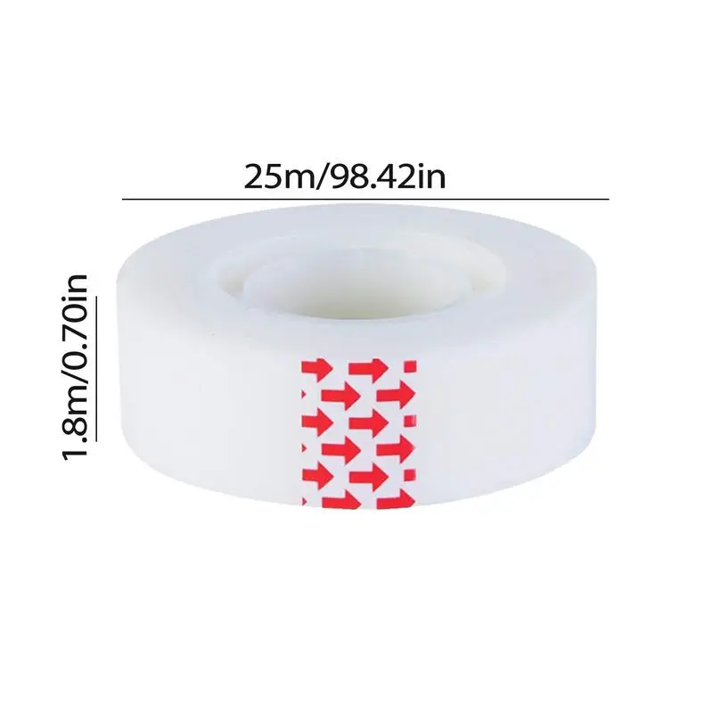 Transparent Tape Paper Packaging Sealing Tape Logistics Packaging Sealing Adhesive Paper Sealing Cartons 8Roll 1.8mmx25M