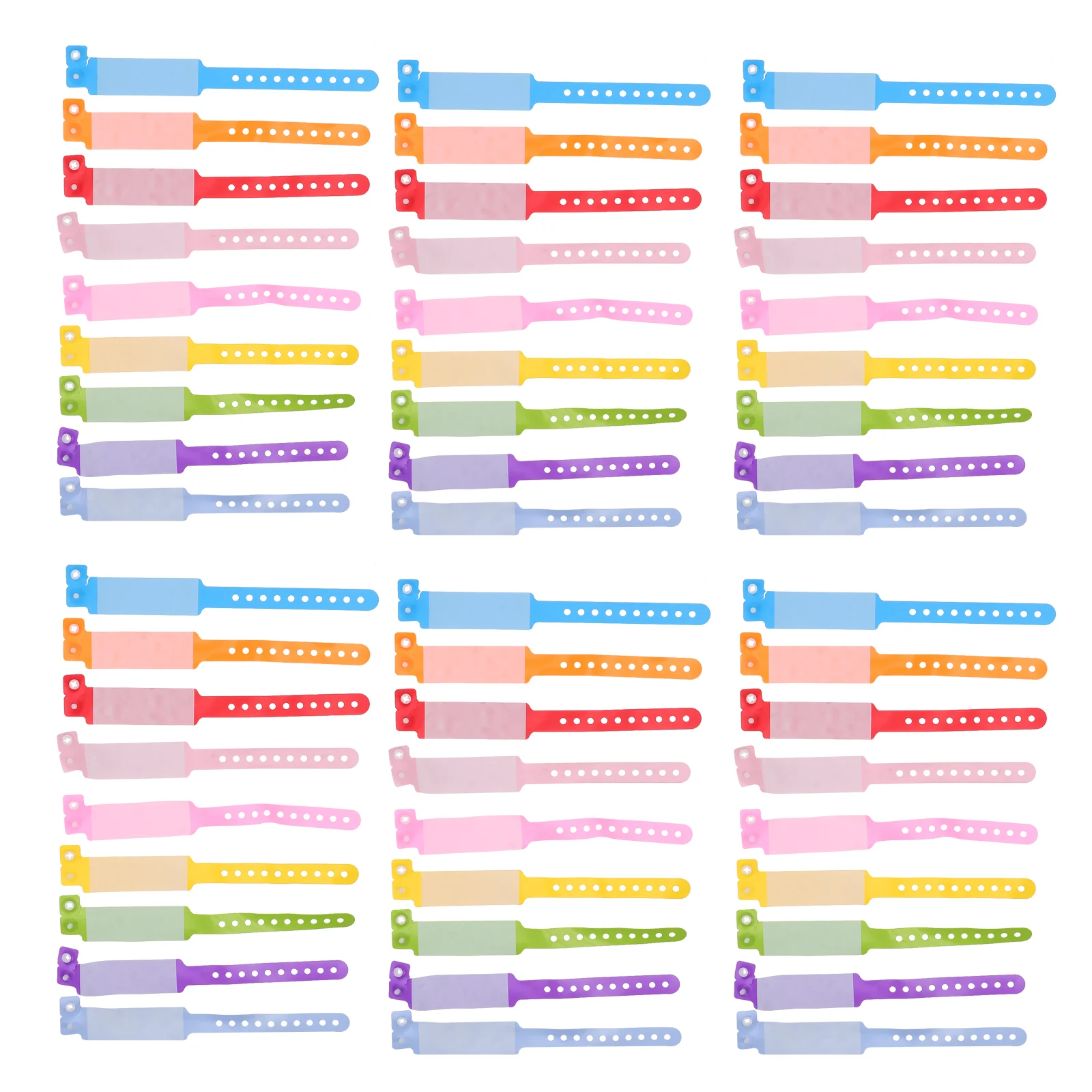 

100 Pcs Cuff Bracelet Cartoon Wristband Anti-lost Slap Bracelets Kids Child Pvc Water Proof Writable