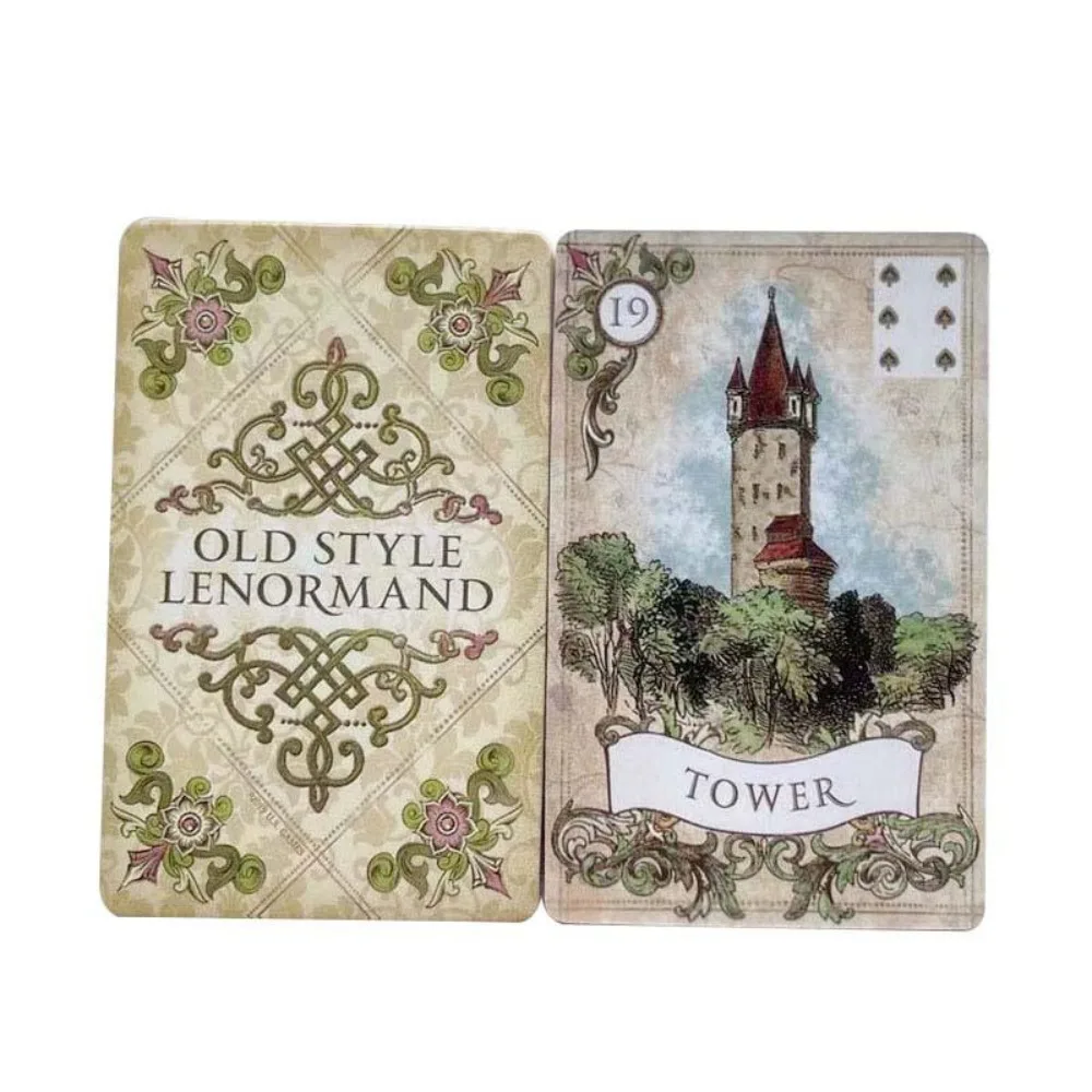 38 Sheets English Version Old Style Lenormand Fortune-telling Cards 9*6cm 4