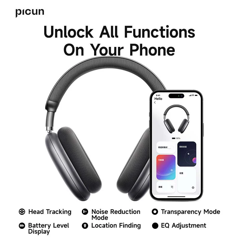 Picun F8 Pro ANC Wireless Headphones Head Tracking 3D Spatial