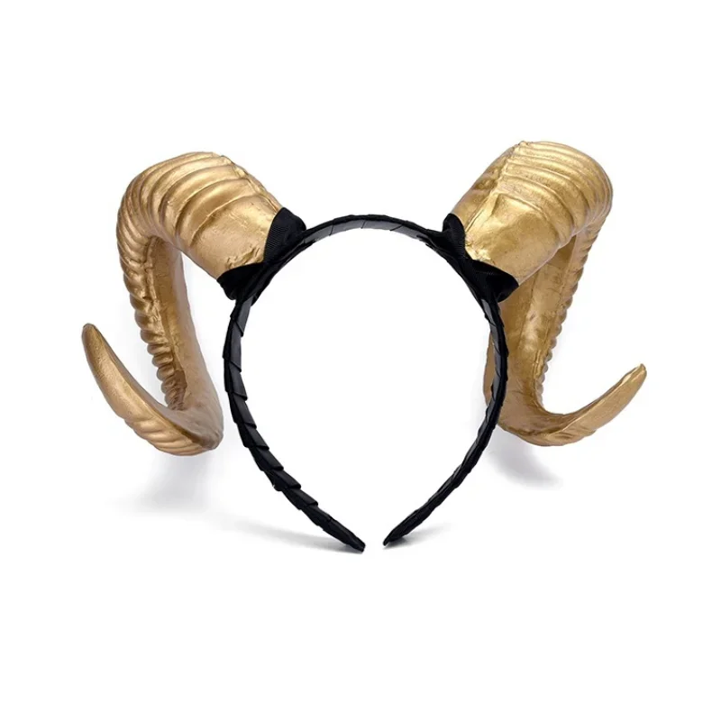 

1pcs Gothic Sheep Horn Punk Headband Forest Animal Photography Cosplay Photo Props Steampunk Hair Accessory Halloween