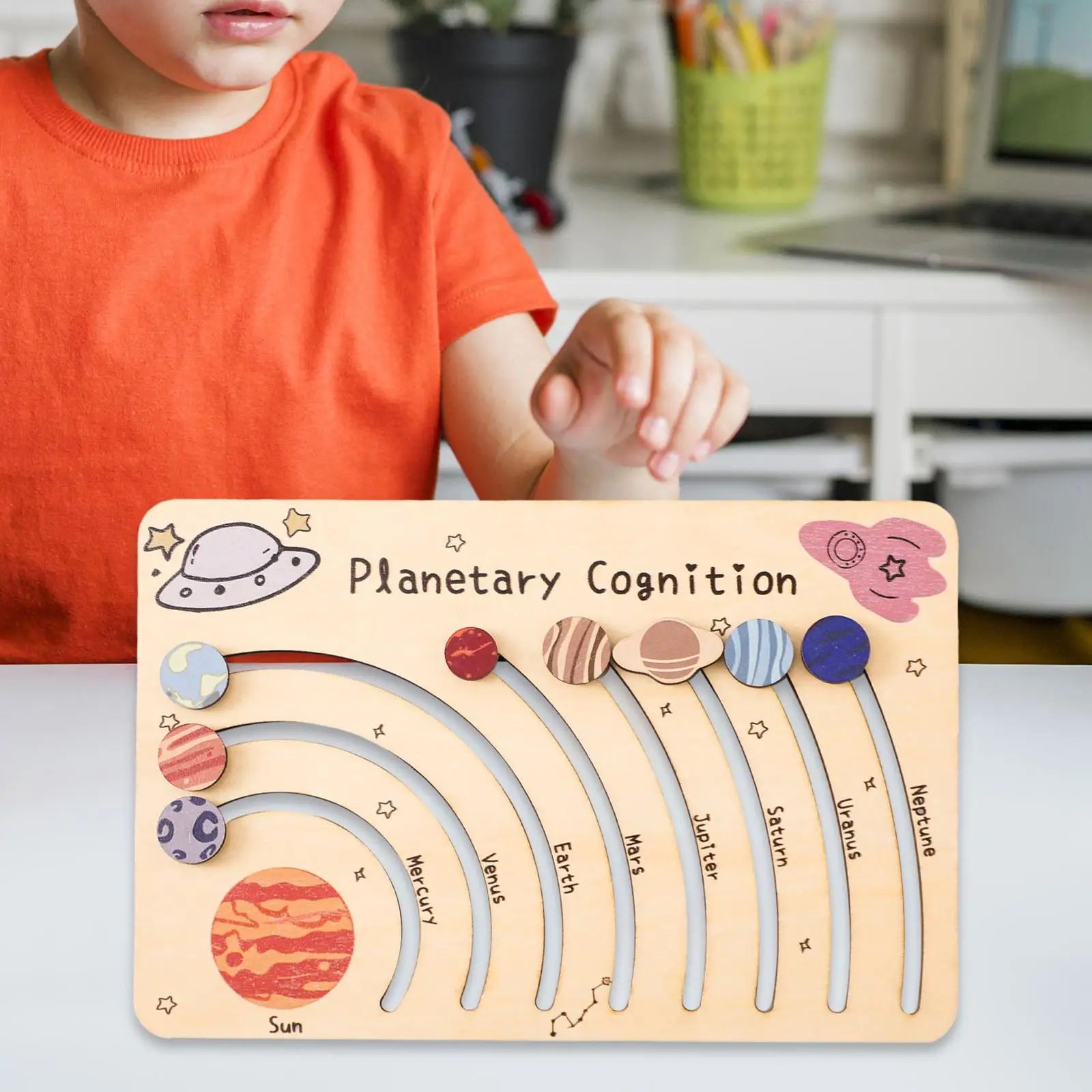 

Planets Jigsaw Puzzles Preschool Thinking Training Game Space Puzzles Planet Outer Space Toys for Boys Girls 4 5 6 Year Old Kids