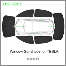 Privacy Sun Shade for Tesla Model 3 Y Custom-Fit Car Side Window Sunshade Blind Shading for Camping Hiking Rest Accessories