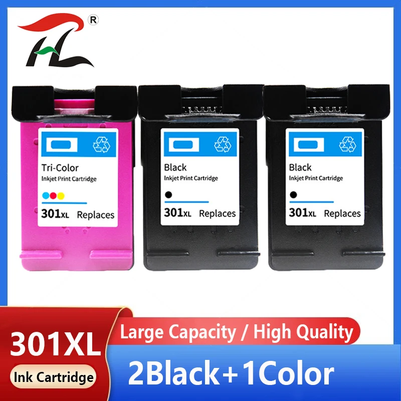 3 Pack Cartucce Di Inchiostro Rigenerate Per Hp 301 Xl Hp301 Hp301 301Xl Deskjet 2050Se 2054A 1050Se 3050Se 3050A 3052A Envy 5530