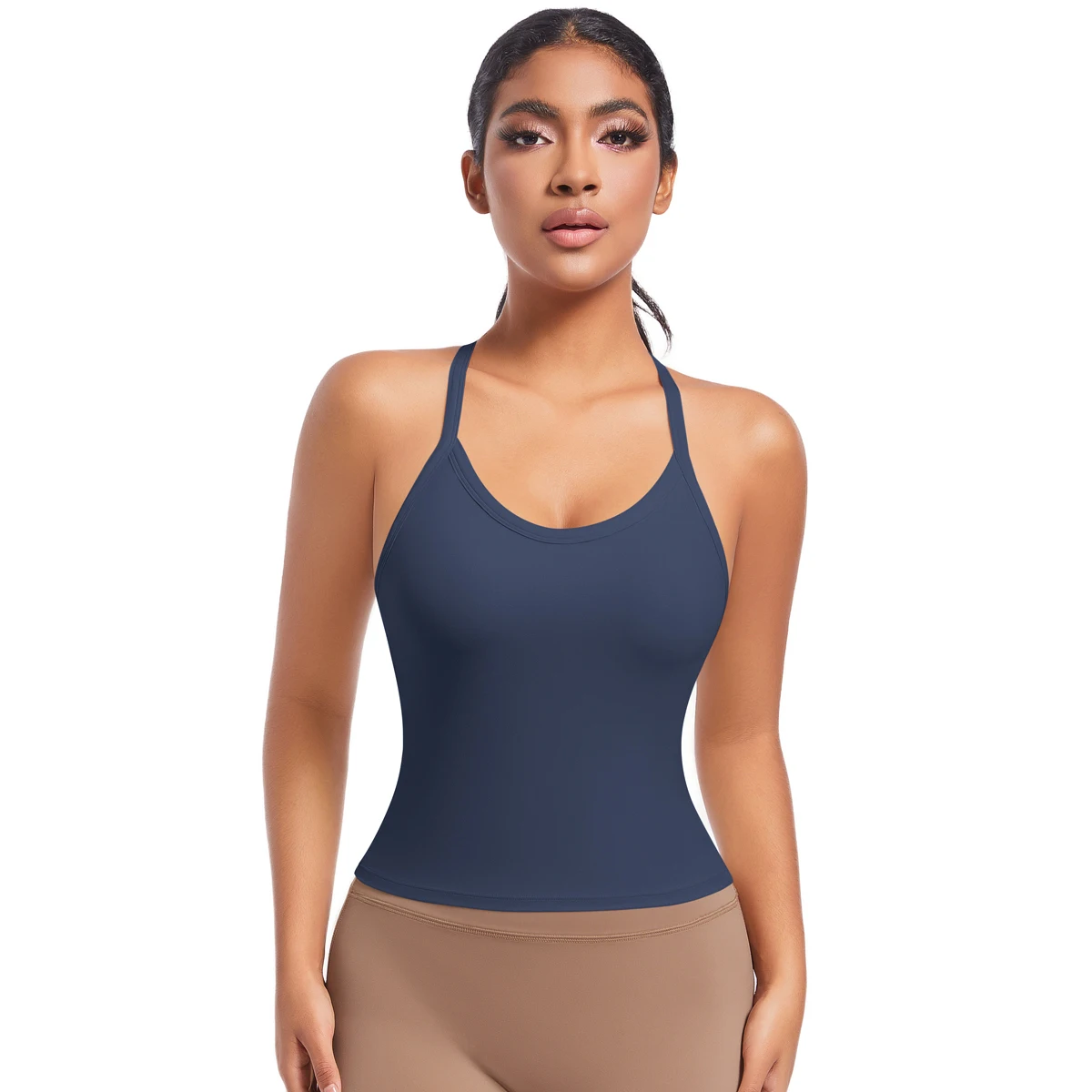 Yoga Bra Underwear Women Summer Shockproof Bra Beautiful Back Sports Running External Wear Training Fitness Yoga Tank Top Bra 6