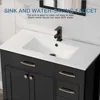 30" Bathroom Vanity with Sink Combo, Painted Modern Bathroom Storage Cabinet with Ceramic Sink, Two Doors and Three Drawers 6