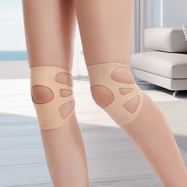 1 Pair Silicone Knee Pads Brace Women's Ultra-Thin Invisible Silicone Knee Brace with Patella Support for Sports Knee Injury 2