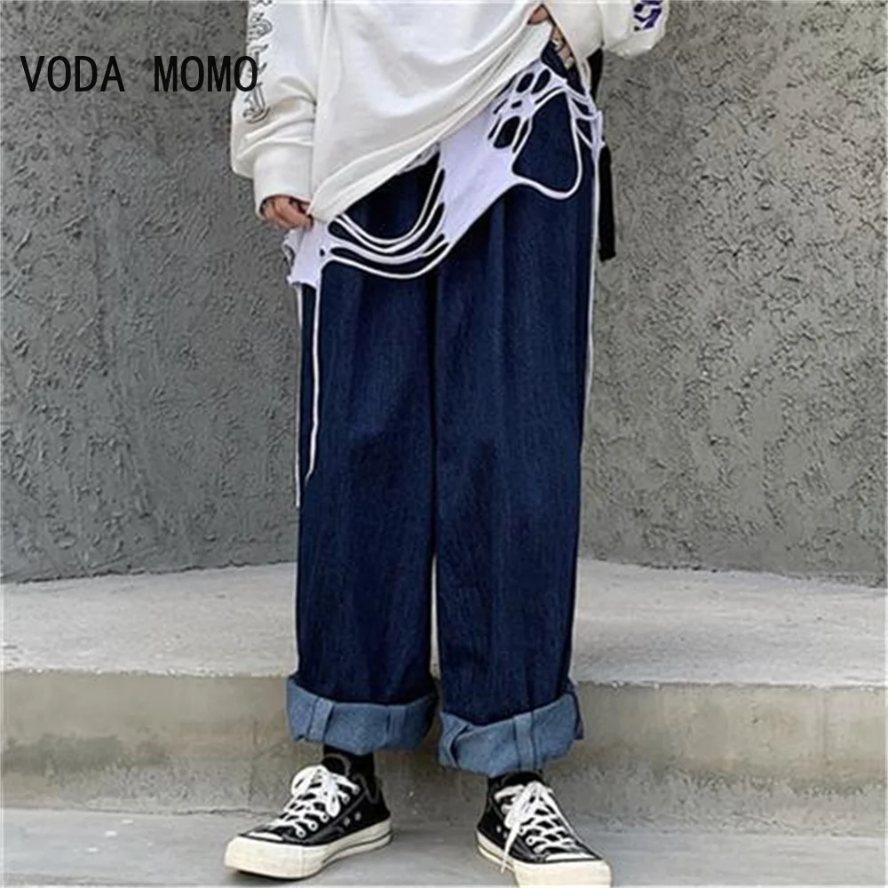 Moda 5Xl Jeans Uomo Pantaloni Larghi Grassi Pantaloni Cargo Casual Jeans Uomo Jeans Larghi Blu Lavoro Confortevole Jeans Quotidiani Pantaloni Da Uomo