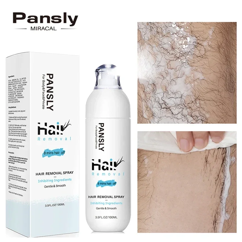 PANSLY Hair Removal Spray For Women 2 in 1 Intimate/Private Hair Removal Spray for Women Pubic & Bikini Area Painless Depilatory