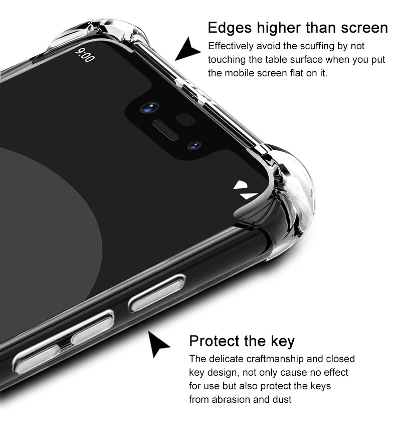 Air Cushion Shockproof Case for Oppo Reno 3A 5A 7A 9A 11A Clear Airbag Silicone TPU Back Cover Case for Oppo Reno11 A Reno11A 5G 5