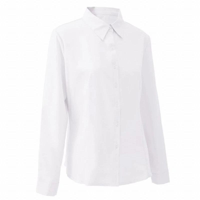 Women's Long Sleeve Blouse Office Ladies Tops Button Up Shirts 2024 Fashion Casual Shirt Long Sleeved Blouse White Shirt Women - Image 2