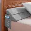Queen Size Bed Wedge Pillow Bed Gap Filler High Density Foam Adjustable Headboard Support Cushion Removable Cover Comfort and 2