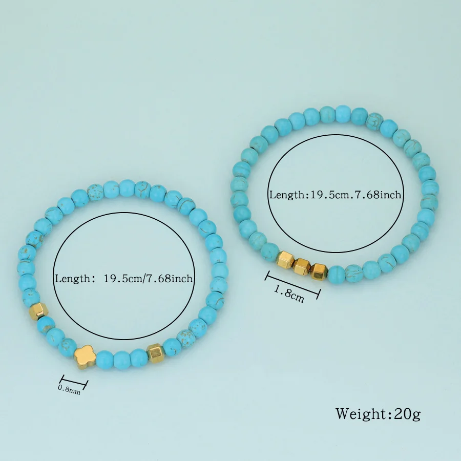 Men Hematite Stone Beaded Meditation Bracelet Set