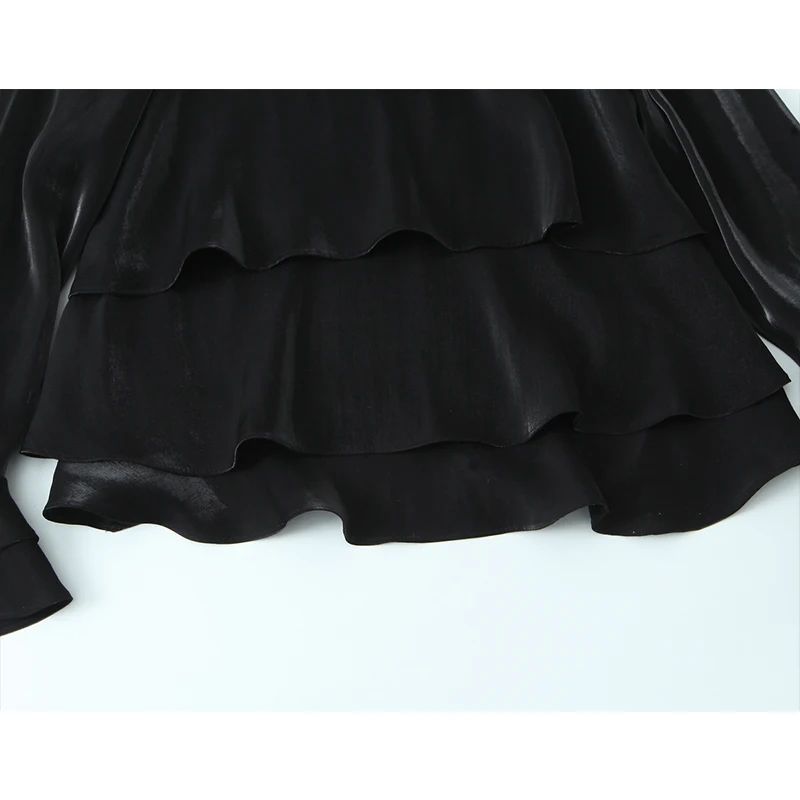 Women's Blouse Top Spring Autumn New Long-Sleeve Layered Decorative Loose Shirts And Blouses Top Casual Fashion Versatile Style