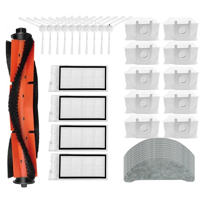 

Роликовая боковая щетка для Roidmi Eve Plus/SDJ01RM, фильтр НЕРА, Швабра, мешок для пыли, Сменные аксессуары