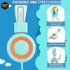 Kids Headphones 3.5mm Audio Jack Wired Earphone Foldable Stereo Headset With Mic for Girls Boys Gift Online Learning Earbuds 4