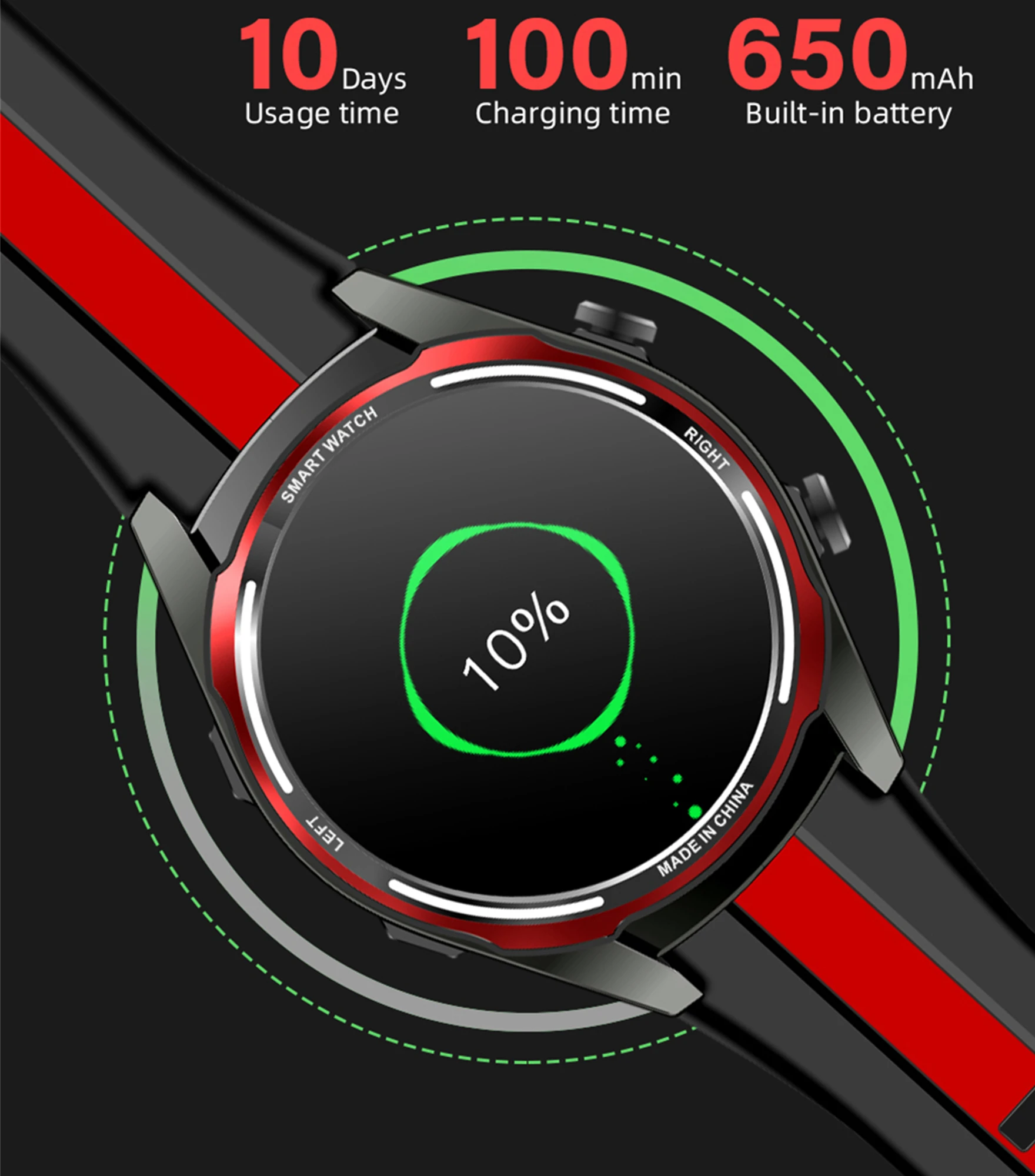 Szwxskj S6  Ʈ ġ, 1.6 ġ HD 400*400 BT-ȭ ȭ,  , ɹڼ, ȵ̵ IOS, 680mAh ͸, 30  