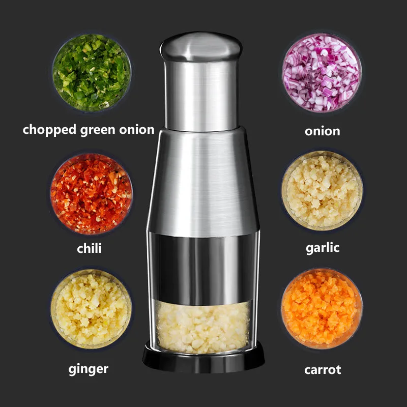 Manual Onion Chopper Garlic Crusher Pressing Handheld Food Chopper Slicer Dicer Mixer Kitchen Vegetable Slicer Peeler Tools