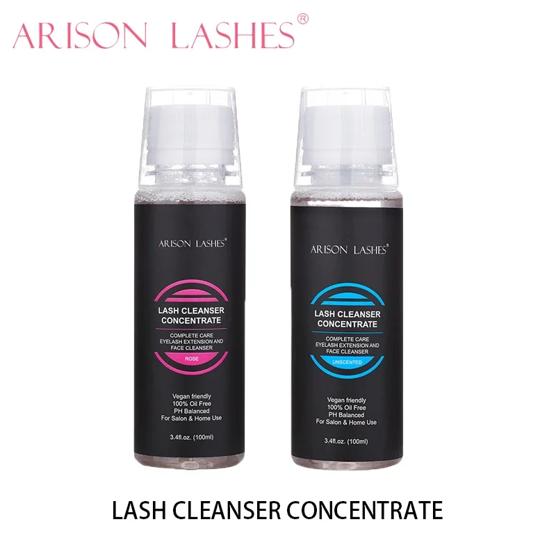 

ARISON 100ml Eyelash Cleanser Concentrate Kit Lash Bath Foam Cleanser Shampoo for Eyelash Extensions Oil-Free Vegan Friendly