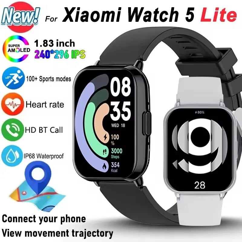2025 New Global Versio Smart Watch 1.83'' Display Men Women 100+ Sports Mode Heart Rate Bluetooth Call SmartWatch