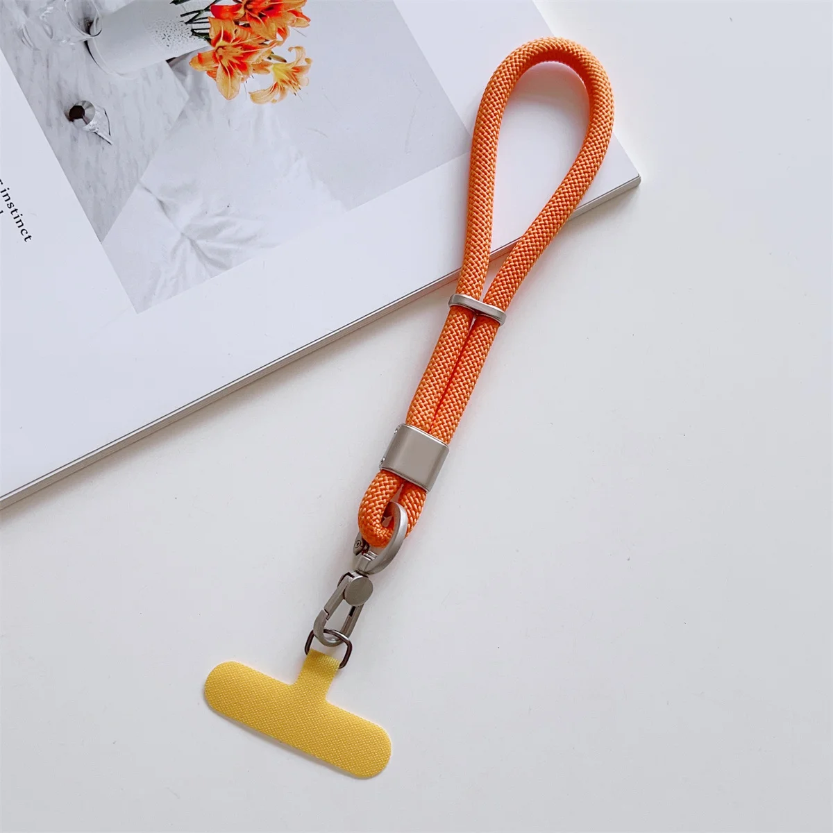 Universal Adjustable Mobile Phone Lanyard with Self-Locking Anti-Drop Design - Durable Polyester Wrist Strap