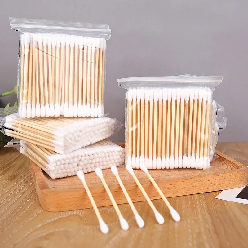 Double-headed Baby Cotton Swabs Ear Cleaning Stick Cotton Swab Healthy Cleaning Ladie Makeup Tools Stick 100/300/500pcs