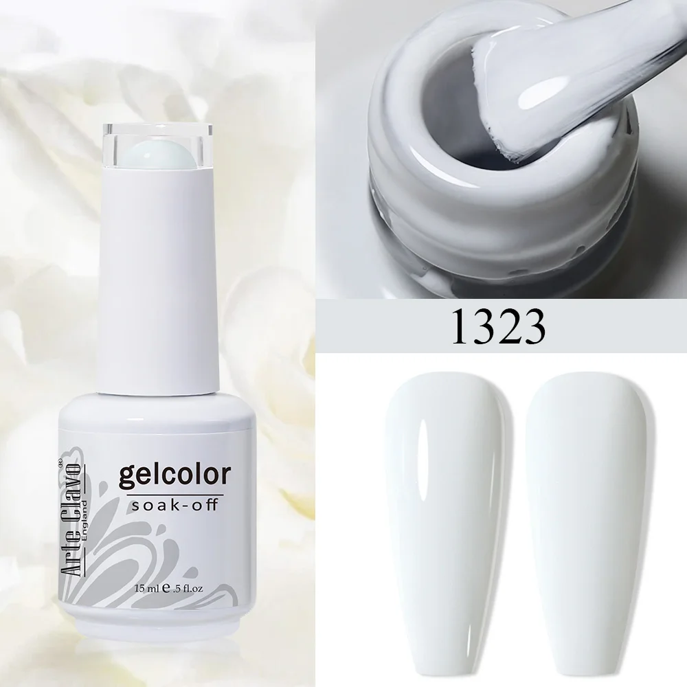 Arte Clavo 15ml Black White Series Gel Nail Polish Hot Sale 411 Colors Semi Permanent UV Gel Nail Art Manicure Hybrid Varnish 3