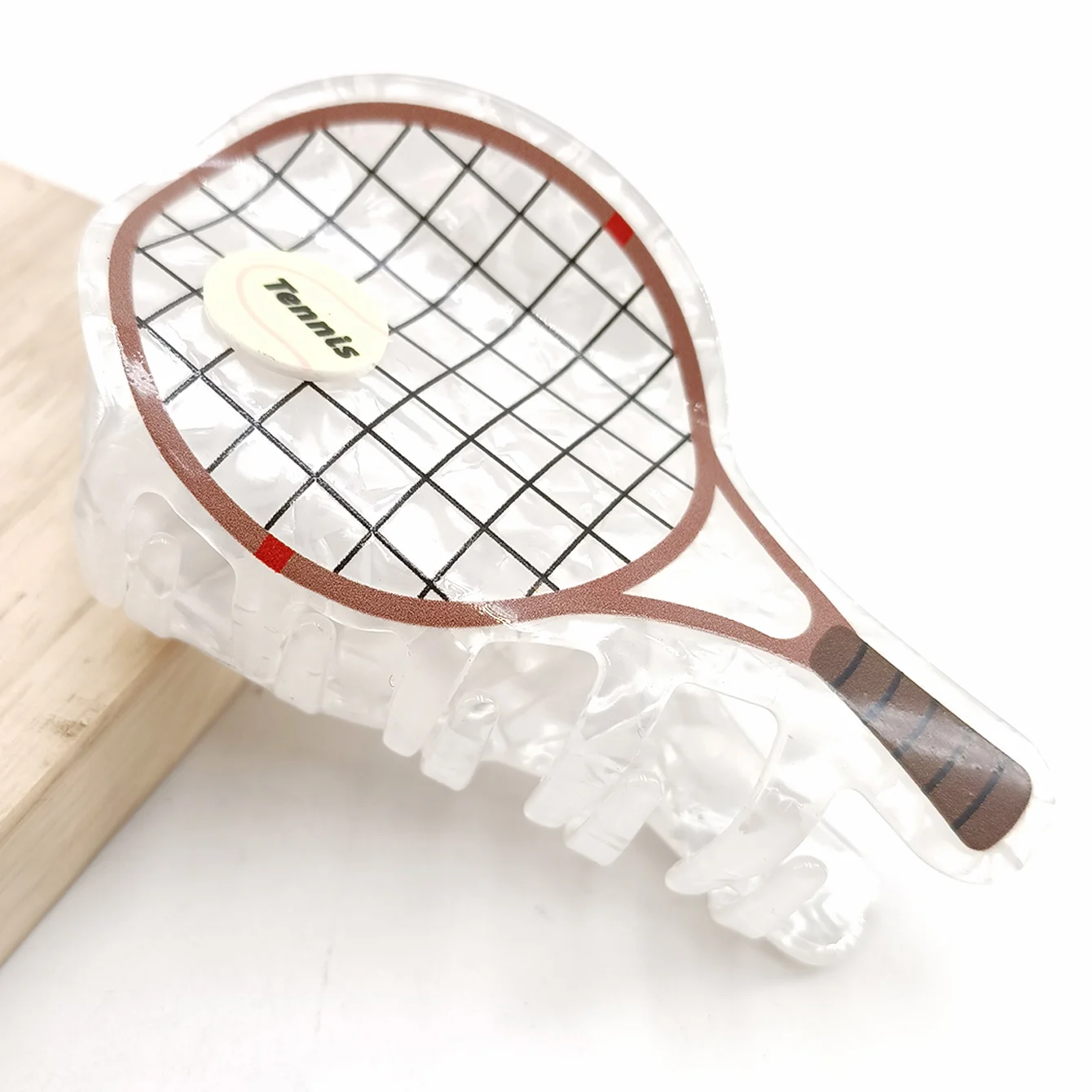 1/2 Stück Niedliche und Kreative Sport-Tennisschläger-Accessoires, Krallen-Haarspange, Haifisch-Haarspange, Haar-Accessoires – Detail 10