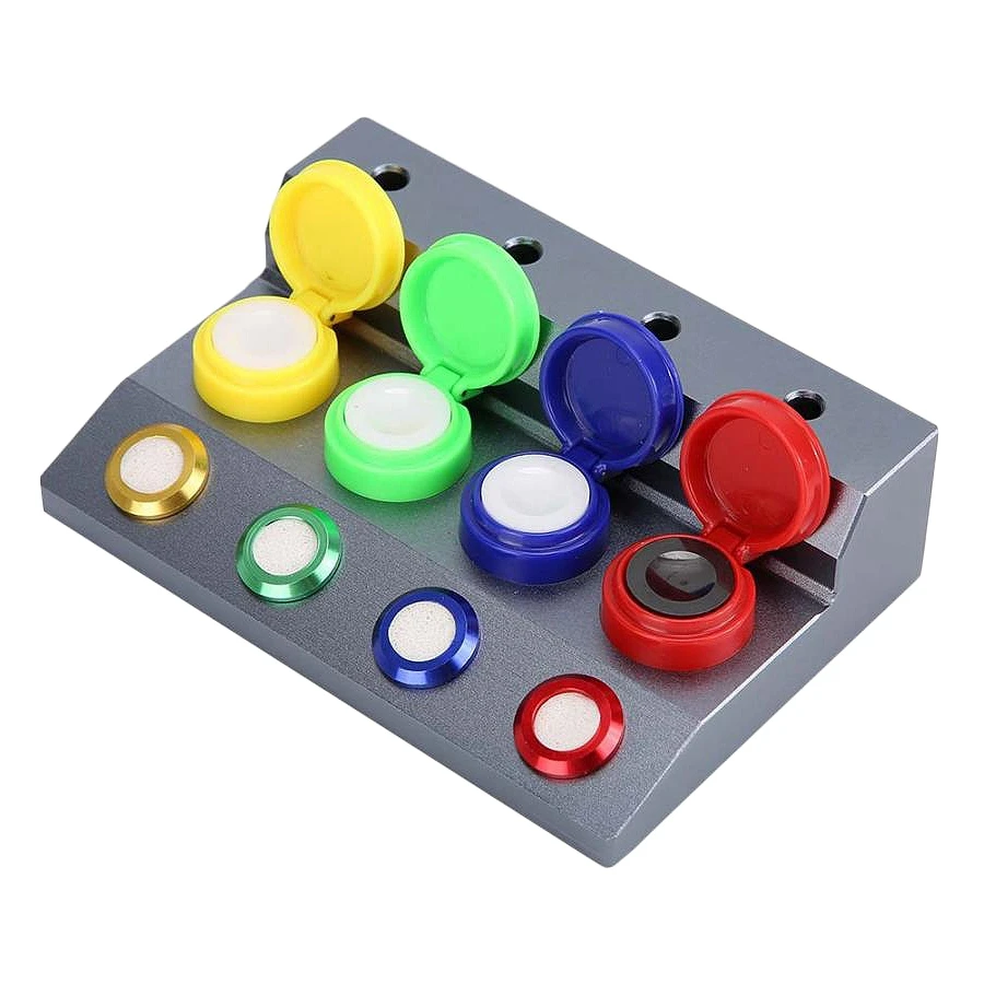 

4-х тарелка масло для часов Dip инструмент для хранения фотографий или смазки фотография тарелка с крышкой ремонт часов аксессуар для часовщика