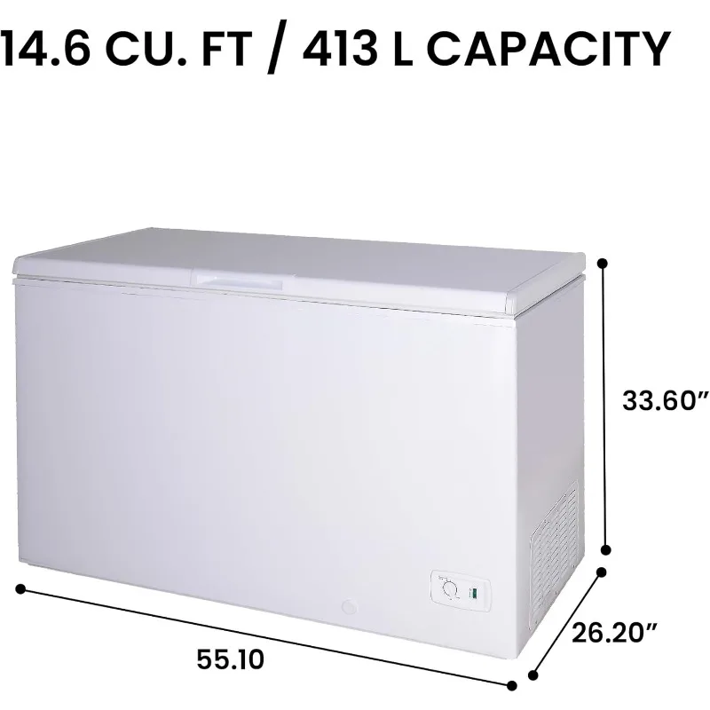 Kenmore 14.6 Cu Ft Garage-Ready Chest Freezer Manual Defrost Deep Freezer Chest Small
