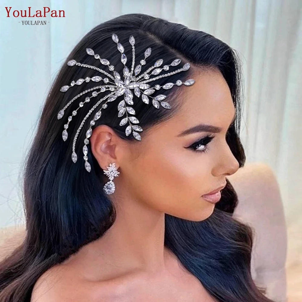 TOPQUEEN Bridal Comb Handmade Rhinestone Hair Clip for Woman Wedding Hair Accessories Bride Headdress Bridesmaid Gift HP557