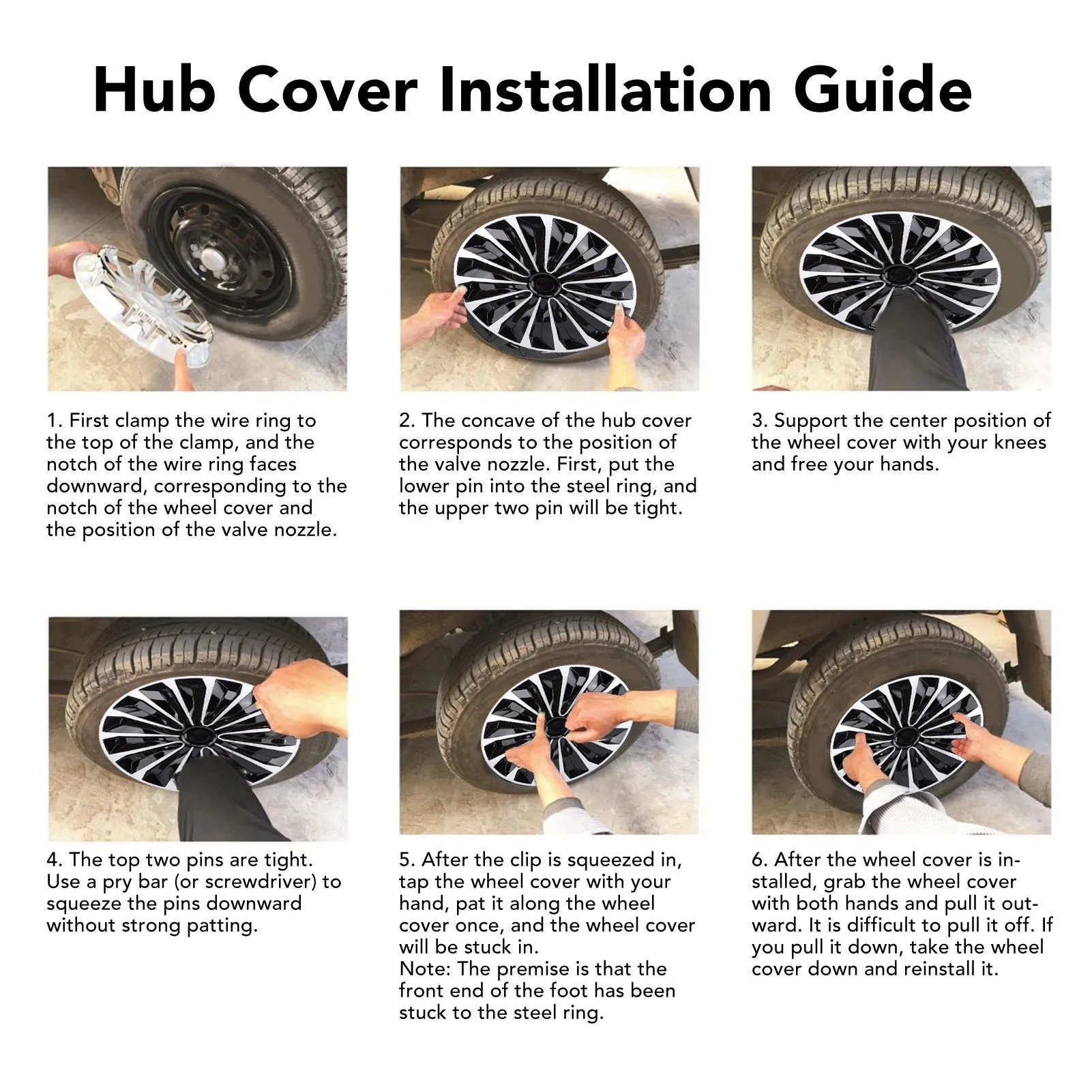 Wheel Hub  15in Hubcaps Full  Stylish Look  Fit  R15 Wheel Rim Cover for Most Cars Truck SUV