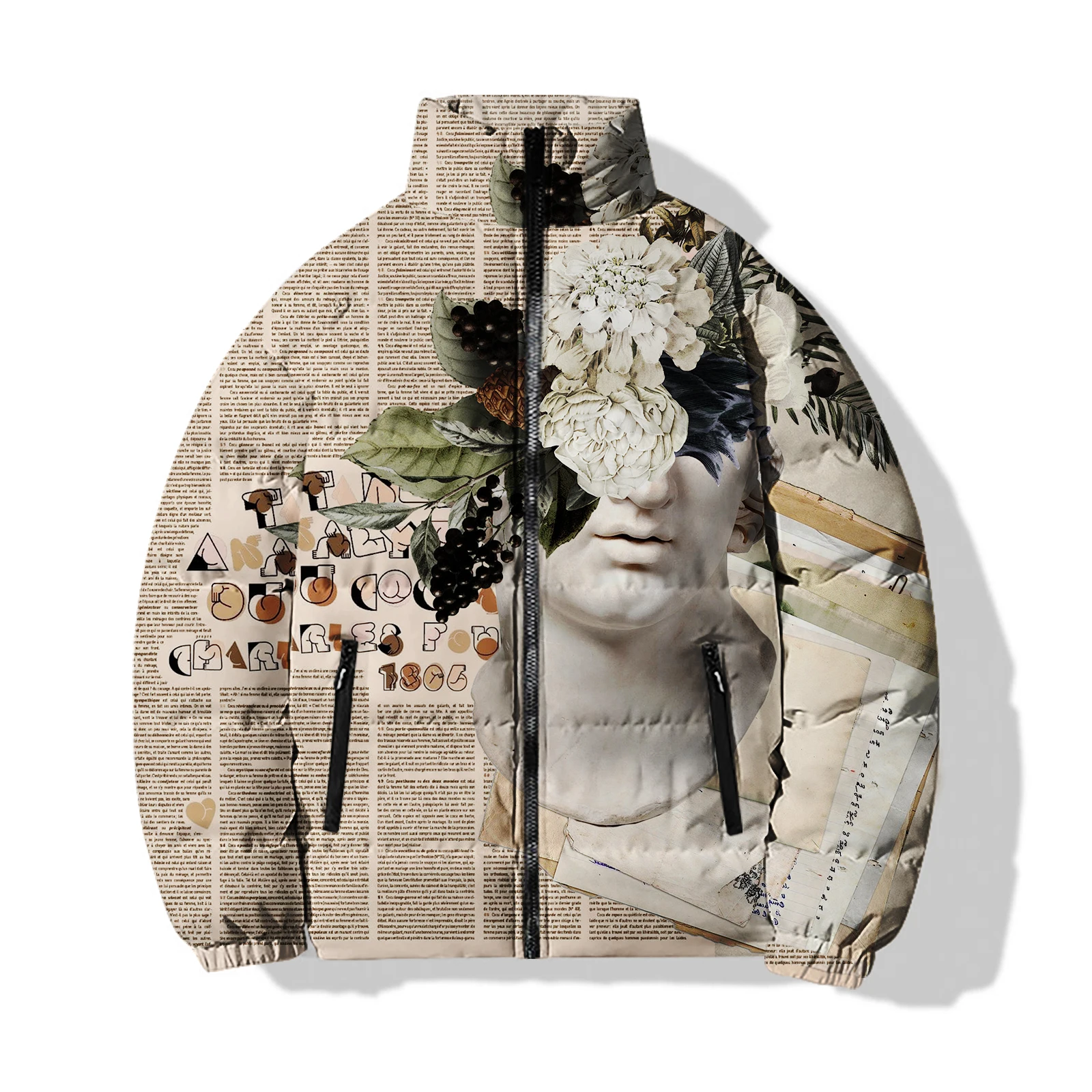 Abrigos de hombre con estampado de tendencia de moda Chaquetas de impresión digital 3D personalizadas Chaquetas casuales y versátiles para hombre Abrigo para hombre cómodo y cálido