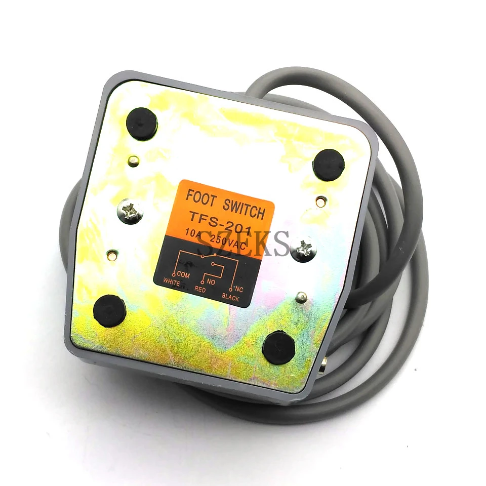 TFS-201 SPST Momentary Metal Foot Pedal Switch | Anti-Slip Design 1PCSフットスイッチTFS-201瞬時制御15CM
