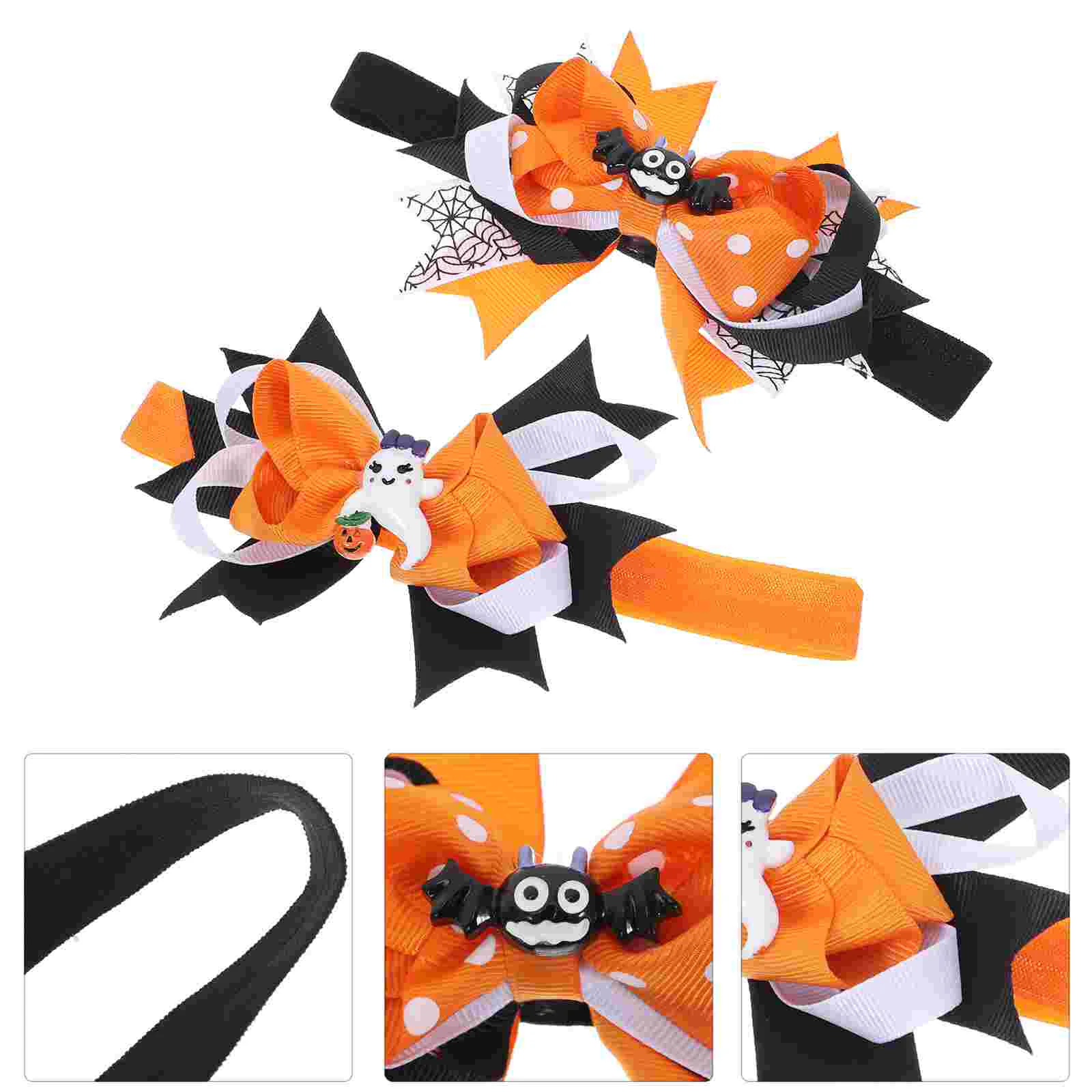 

2 Pcs Newborn Child Hair Accessories Halloween Baby Ghost Headband Kids Hairpin
