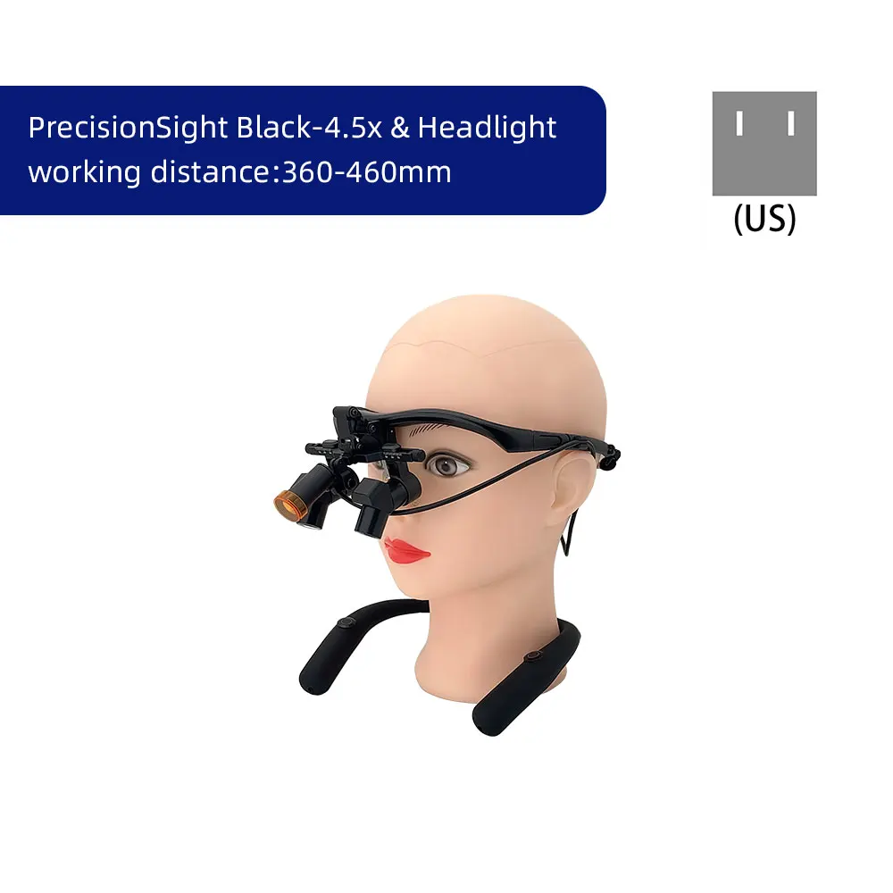 （ジャンク品）ヘッドバンドメガネ式ルーペ　拡大鏡LEDライト3.5倍　歯科外科用 JINGT 3.5X/4.5/5.5X/6.5X 歯科用ルーペヘッドライトセット 着用型