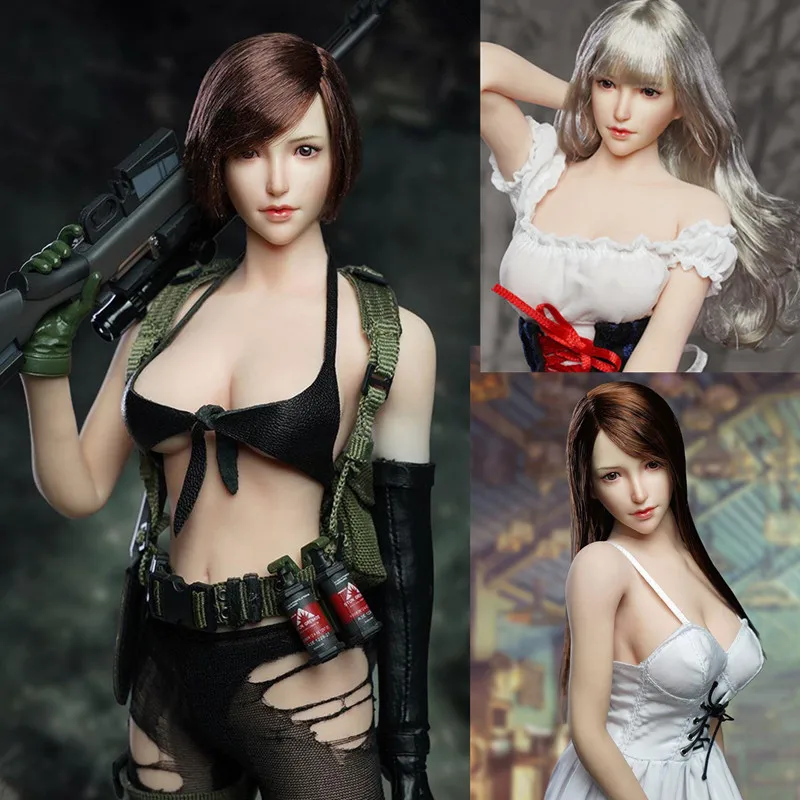 

1:6 Scale SUPER DUCK SDH017 Head Sculpture Comic Girl Fairy Long Haired For 12 Inch Action Figure Female Body Collection Doll