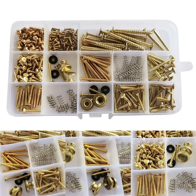 

Guitar Screws Kit, Guitar Hardware Luthier Parts Kit for Neck Plate, Pickguard, Guitar Strap End Pins, Guitar DIY Kit