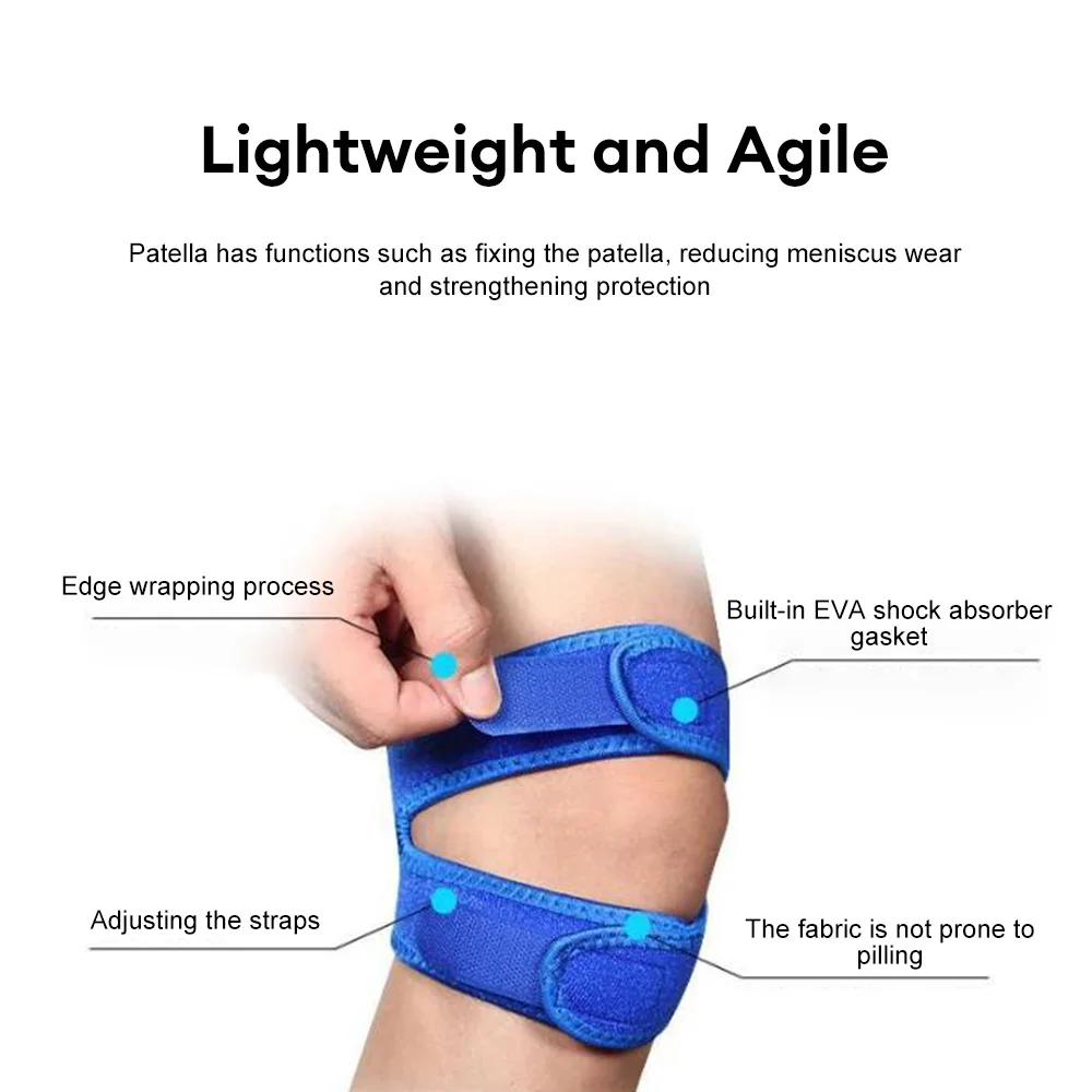 Knee support Patellar band 1pc Patella Knee Strap Adjustable Anti-Slip Knee Pain Relief Support for Sport Injury Joint Pain Patella Stabilizer for Sports