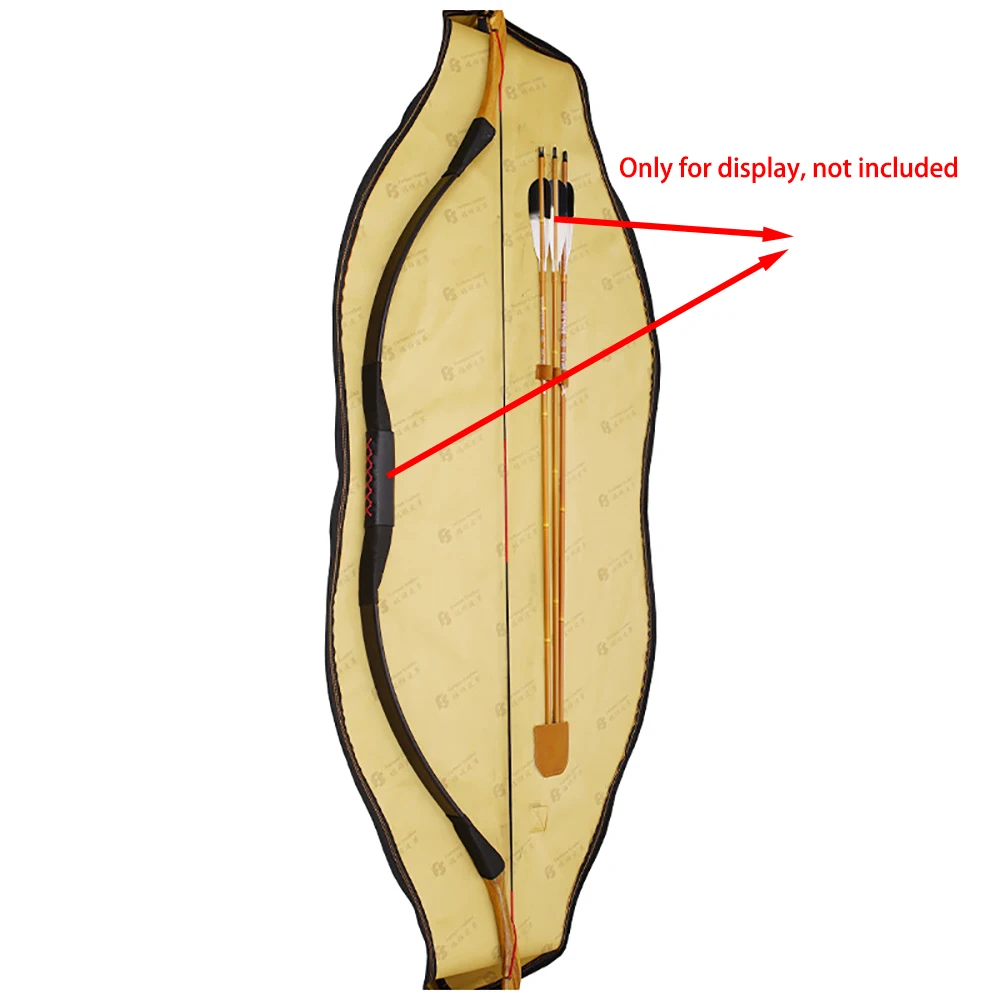 1PC Archery Recurve Bow Bag Case Pocket Soft Leather Archery Hunting Traditional Bow and Arrow Quiver Bag Carry 6