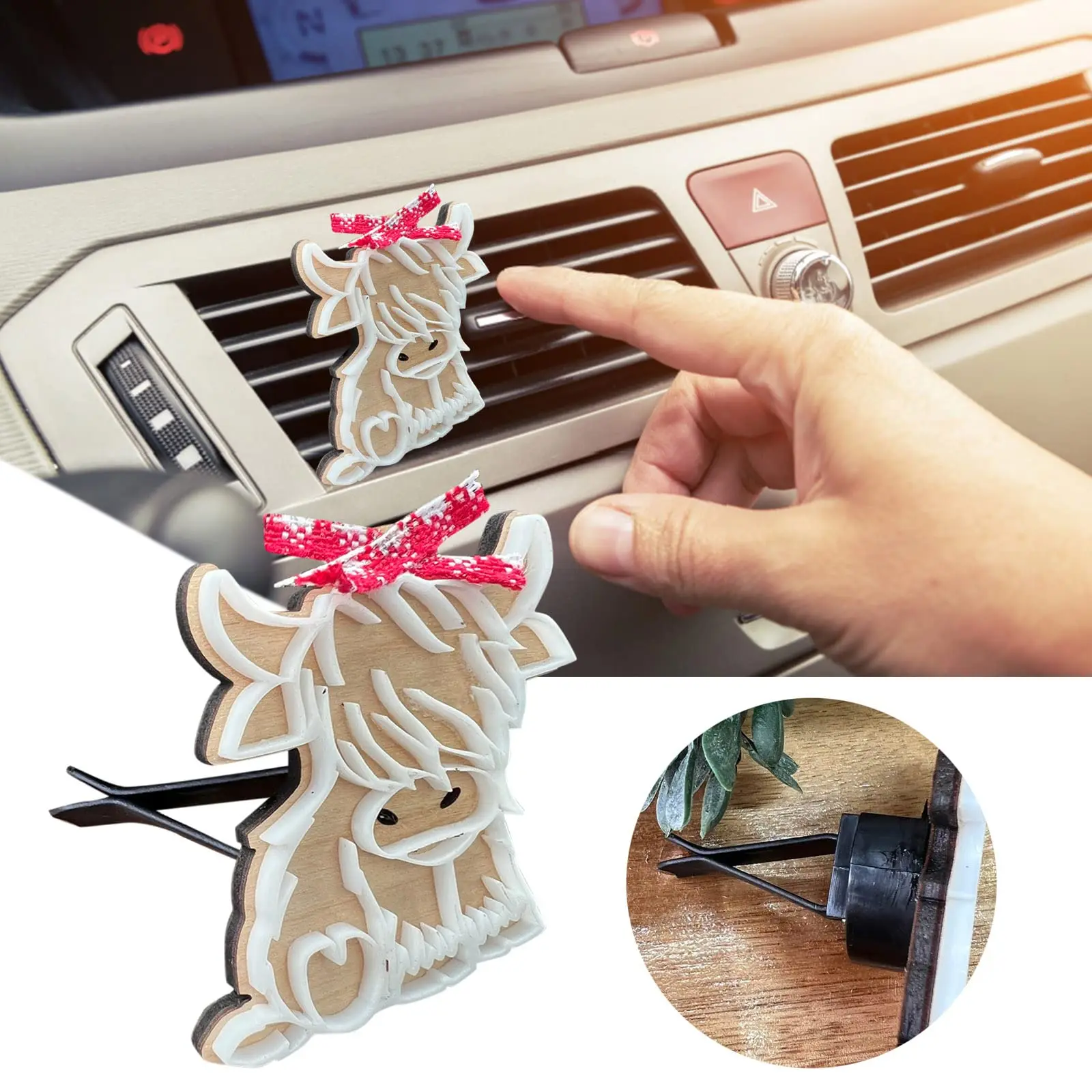 

Cow Shape Aromatherapy Vent Car Love Air Stone Creative Perfume Car Diffuser Perfume Clip Conditioning Car Interior Accessories